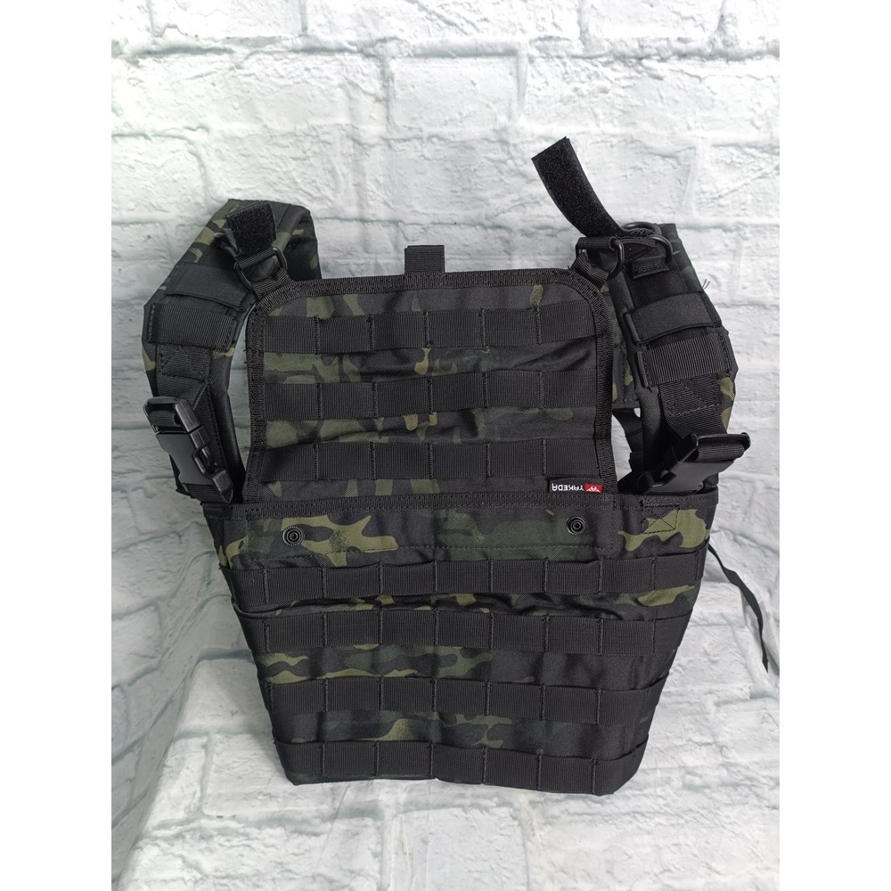 Yakeda Tactical Plate Carrier Vest MOLLE Multicam Black Camo Airsoft  s12